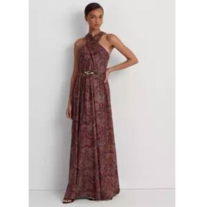 Fall Wedding Perfect Ralph Lauren Maxi Dress, Size 16, NWT